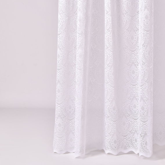 Ткань тюль жаккард Роксолана V-beyaz , фото 1 Ткань тюль жаккард Роксолана V-beyaz , фото 1