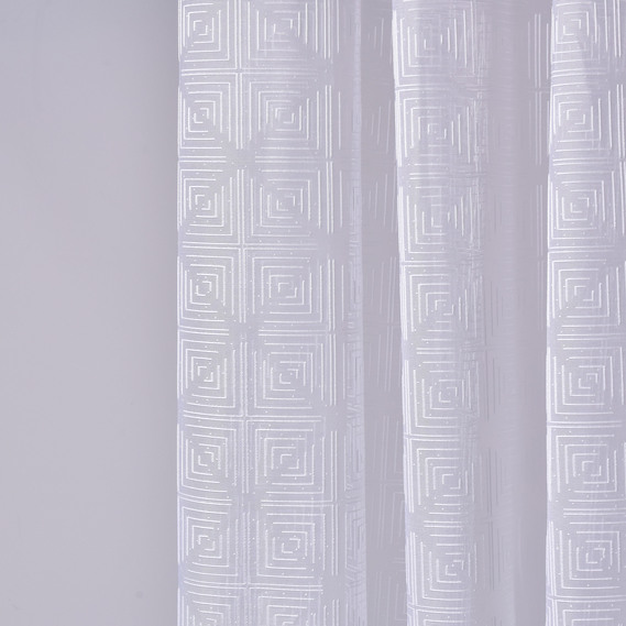 Ткань тюль сетка с вышивкой V-01 біле, фото 4 Ткань тюль сетка с вышивкой V-01 біле, фото 4