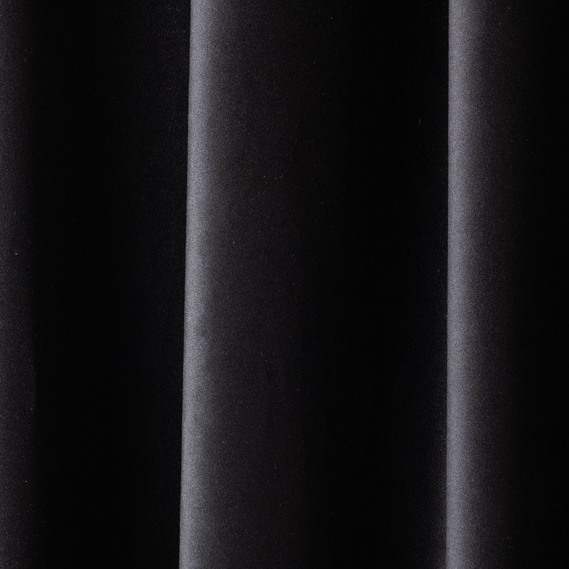 Solid-colored curtain fabric Velvet V-41 чорна, фото 3