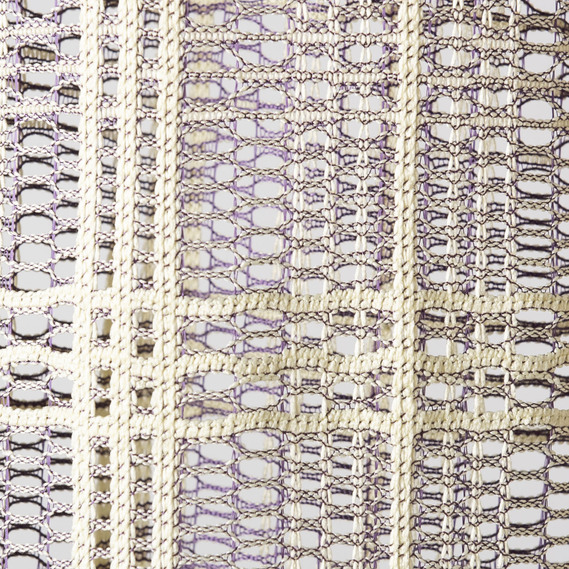 Тканина тюль жакард однотонний Dayane V-2487 бузок крем, фото 6