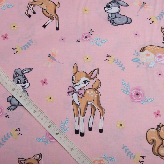 Тканина бязь ранфорс для постільної білизни, бавовна, 130 гр/м2, 240 см 12670 Бембі рож., фото 4