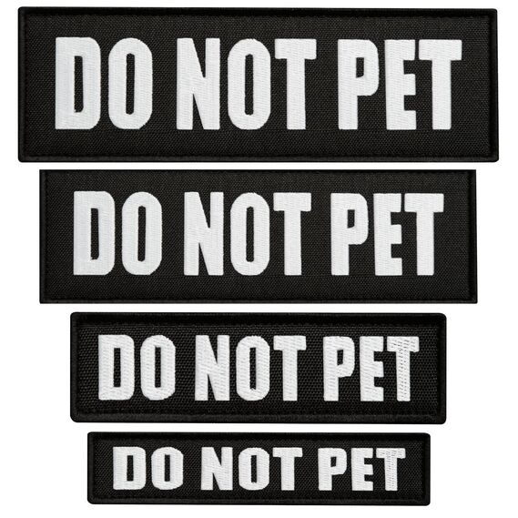 Набір шевронів 4 шт з липучкою Do Not Pet, для службових собак, для кінологів, кінологічна служба, нашивка, вишитий патч, шеврон, емоційна підтримка, фото 10