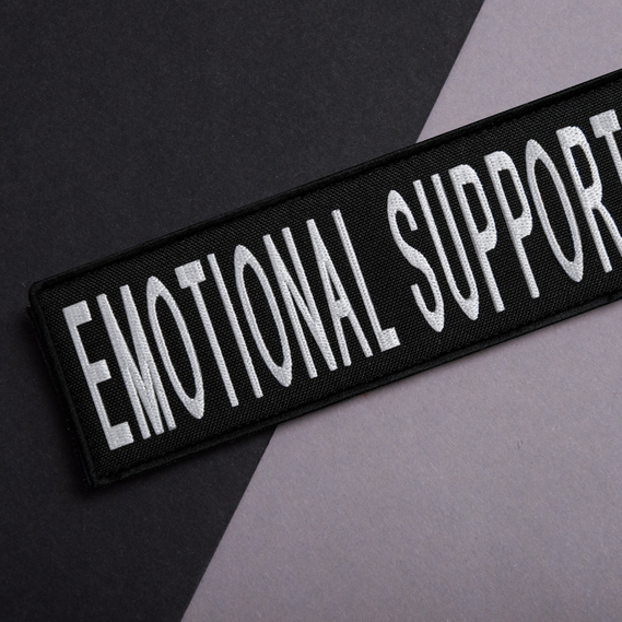 Набір шевронів 4 шт з липучкою Emotional Support, для службових собак, для кінологів, кінологічна служба, нашивка, вишитий патч, шеврон, емоційна підтримка, фото 7
