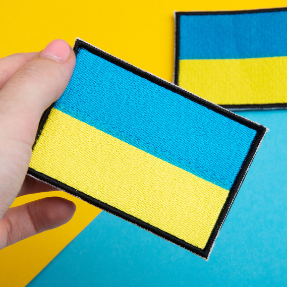 Chevron on Velcro flag of Ukraine 9x6 cm, embroidered patch, chevron, Velcro, фото 2