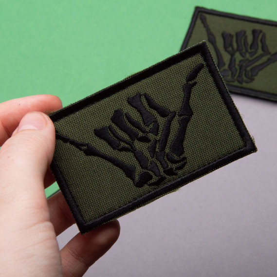 2Pcs Subdued Shaka Hand Patch, Embroidered Skeleton Shaka Hand, Aloha Tactical Patches for Military Backpack, Tactical Vest, Military Helmet, Dog Vest Harness, Hook and Loop Aloha, Surf Patch, 2x3", фото 2 2Pcs Subdued Shaka Hand Patch, Embroidered Skeleton Shaka Hand, Aloha Tactical Patches for Military Backpack, Tactical Vest, Military Helmet, Dog Vest Harness, Hook and Loop Aloha, Surf Patch, 2x3", фото 2