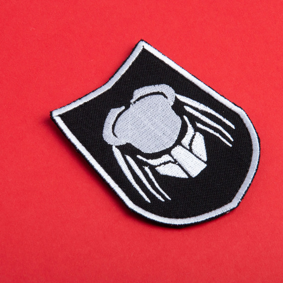 Набор шевронов 2 шт на липучке Хищник на черном 7,7х6 см, вышитый патч нашивка, шеврон, липучка, фото 7