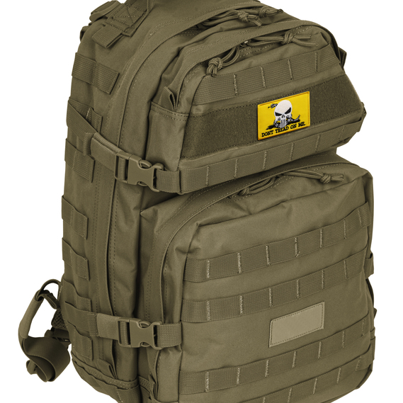 Набор шевронов 2 шт с липучкой Змея Череп карателя, Don`t Tread On Me, Punisher, желтый вышитый патч шеврон нашивка, липучка, 5х8 см, фото 3