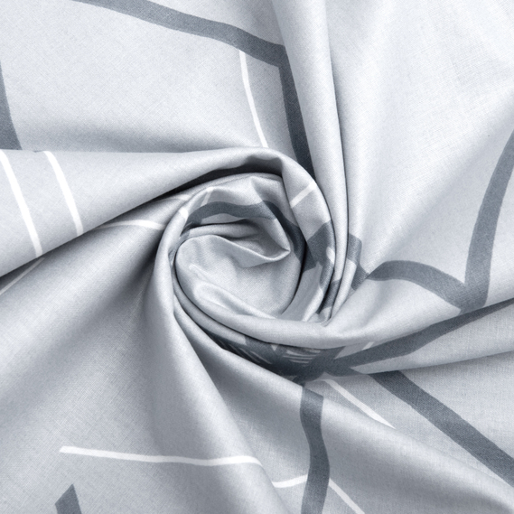 Ткань бязь ранфорс для постельного белья, 130 гр/м2, 2,4 м 3.28816/14 Графіті сірий, фото 1