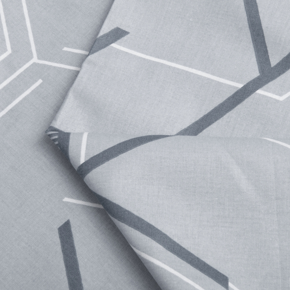 Ткань бязь ранфорс для постельного белья, 130 гр/м2, 2,4 м 3.28816/14 Графіті сірий, фото 2