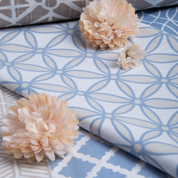 Тканина бязь ранфорс для постільної білизни, 130 гр/м2, 2,4 м 6084-10 Тренд, фото 3