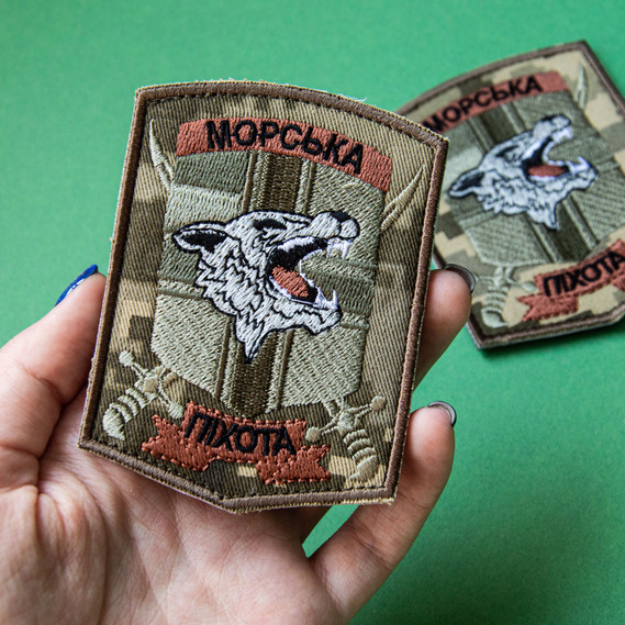 Set of chevrons 2 pcs with Velcro Marine Corps 1 OBMP pixel 7x9.5 cm, embroidered patch chevron patch, фото 2 Set of chevrons 2 pcs with Velcro Marine Corps 1 OBMP pixel 7x9.5 cm, embroidered patch chevron patch, фото 2