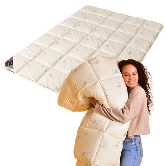 Одеяло шерстяное 200х200 см Sei Design пл 300 гр/м2 всесезонная, шерсть, микрофибра овечка молоко, фото 7 Одеяло шерстяное 200х200 см Sei Design пл 300 гр/м2 всесезонная, шерсть, микрофибра овечка молоко, фото 7