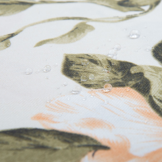 Тканина декоративна Колібрі бавовна з водовідштовхувальним просоченням, для скатертин, штор, декору V-59 персик, фото 3