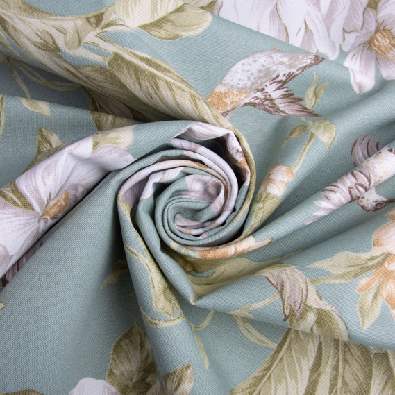 Ткань декоративная Колибри хлопок с водоотталкивающей пропиткой, для скатертей, штор, декора V-64 зелена, фото 1 Ткань декоративная Колибри хлопок с водоотталкивающей пропиткой, для скатертей, штор, декора V-64 зелена, фото 1