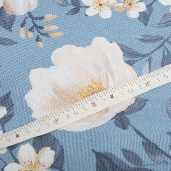 Ткань декоративная хлопок с водоотталкивающей пропиткой для скатертей, штор, декора V-08 Лілія денім, фото 5 Ткань декоративная хлопок с водоотталкивающей пропиткой для скатертей, штор, декора V-08 Лілія денім, фото 5