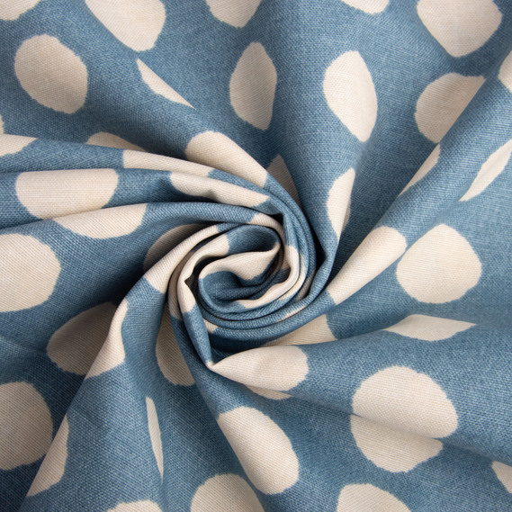 Ткань декоративная хлопок Премьер с водоотталкивающей пропиткой для скатертей, штор, декора V-04 Горошок блакитний, фото 1 Ткань декоративная хлопок Премьер с водоотталкивающей пропиткой для скатертей, штор, декора V-04 Горошок блакитний, фото 1