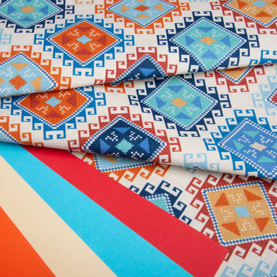 Fabric decorative cotton Premier V-002 денім, фото 4