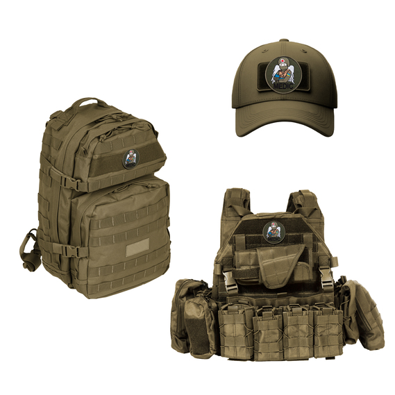 Набор шевронов 2 шт на липучке MEDIC хаки 7,5х7,5 см, вышитый патч шеврон нашивка медика, медицинский, медик, фото 7