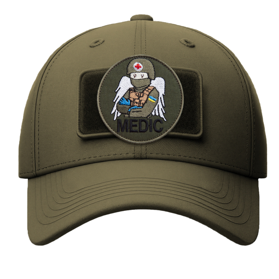 Набор шевронов 2 шт на липучке MEDIC хаки 7,5х7,5 см, вышитый патч шеврон нашивка медика, медицинский, медик, фото 8