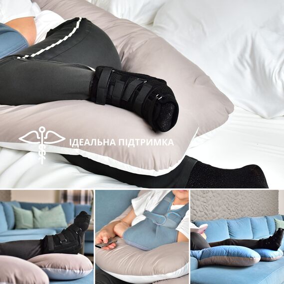 U-shaped pillow quilted for pregnant women and for rest 140х75х20 см беж, фото 6