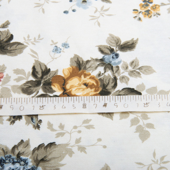 Ткань декоративная Фаина хлопок с водоотталкивающей пропиткой для скатертей, штор, декора V-5 денім/беж, фото 5