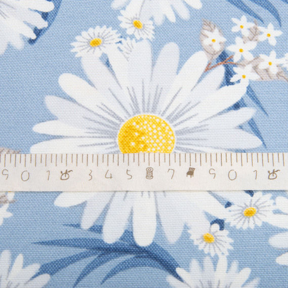 Decorative fabric Premier Chamomiles with water-repellent impregnation V-003 джинс, фото 5