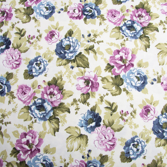 Тканина декоративна Шипшина бавовна з водовідштовхувальним просоченням, для скатертин, штор, декору Шипшина бузок, фото 2