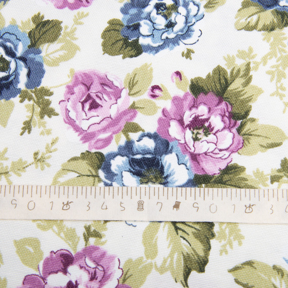 Тканина декоративна Шипшина бавовна з водовідштовхувальним просоченням, для скатертин, штор, декору Шипшина бузок, фото 5