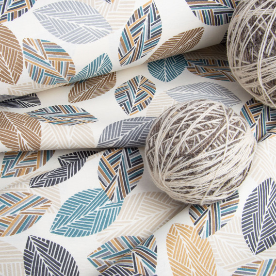 Тканина декоративна Листя бавовна з водовідштовхувальним просоченням, для скатертин, штор, декору беж, фото 4 Тканина декоративна Листя бавовна з водовідштовхувальним просоченням, для скатертин, штор, декору беж, фото 4