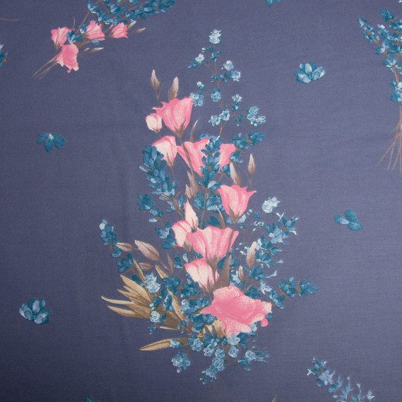 Тканина бязь ранфорс для постільної білизни, бавовна, 130 гр/м2, 240 см 25216 лаванда денім, фото 2