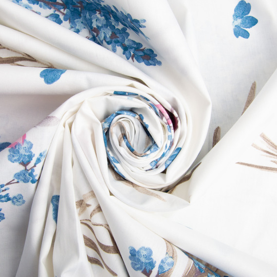 Тканина бязь ранфорс для постільної білизни, бавовна, 130 гр/м2, 240 см 25216 лаванда синя, фото 1