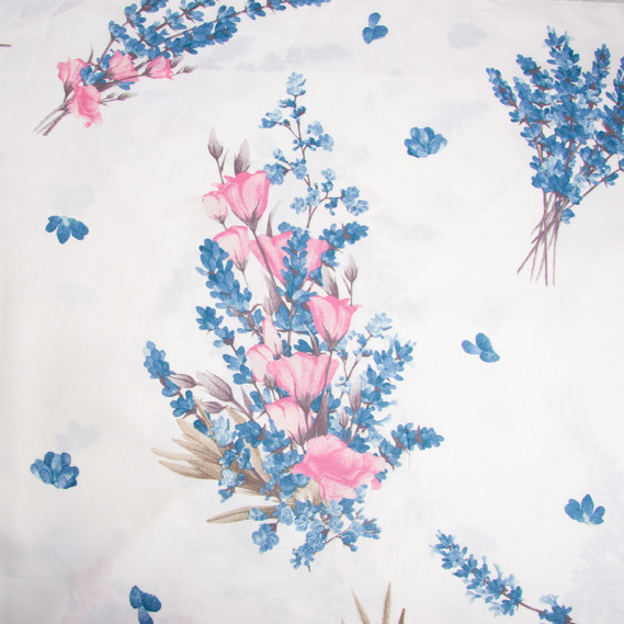 Тканина бязь ранфорс для постільної білизни, бавовна, 130 гр/м2, 240 см 25216 лаванда синя, фото 2