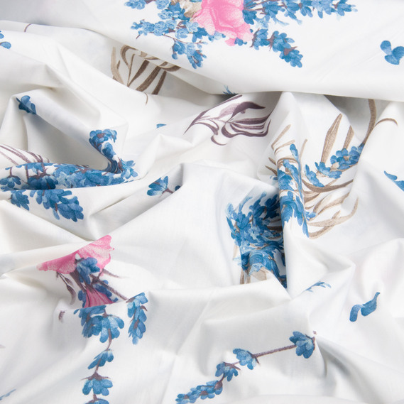 Тканина бязь ранфорс для постільної білизни, бавовна, 130 гр/м2, 240 см 25216 лаванда синя, фото 3