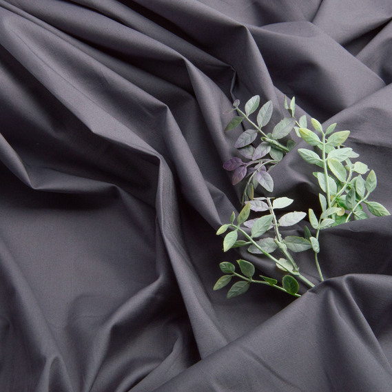 Cotton poplin fabric V-1121 т/сірий, фото 3