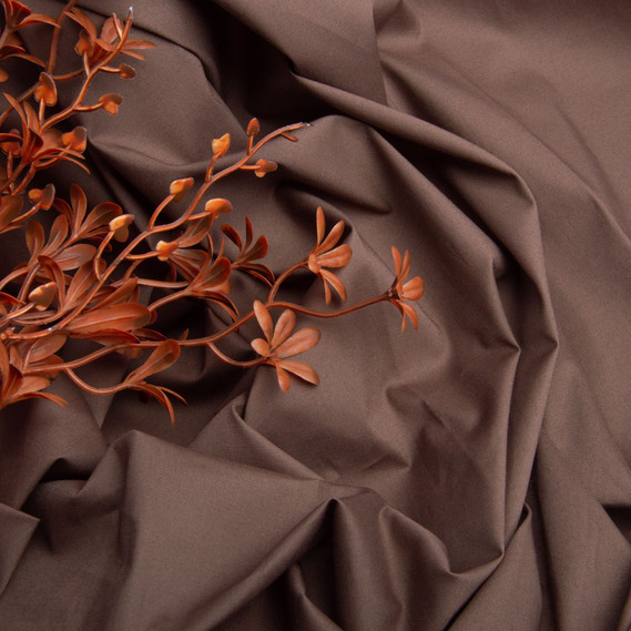 Тканина котон поплін V-1460 коричневий, фото 3