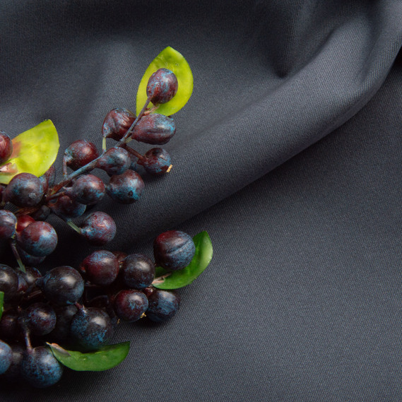 Plain cotton suit fabric, 150 cm wide, 245 g/m² V- 1589 сіро/синій, фото 3