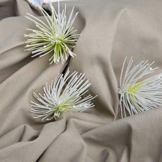 Тканина костюмна котон однотонний, 150 см, 245 гр/м2 V- 1646 табак, фото 3