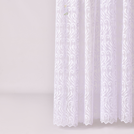 The fabric is embroidered tulle fatin Zavitok V-beyaz , фото 1 The fabric is embroidered tulle fatin Zavitok V-beyaz , фото 1