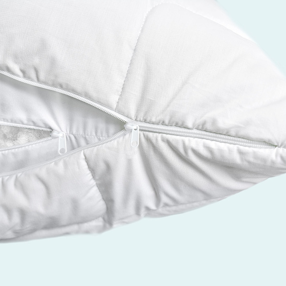 Подушка Classic Soft 70х70 см для отелей и дома IDEIA антиаллергенная, аналог пуха, с внутренней подушкой на молнии, фото 5