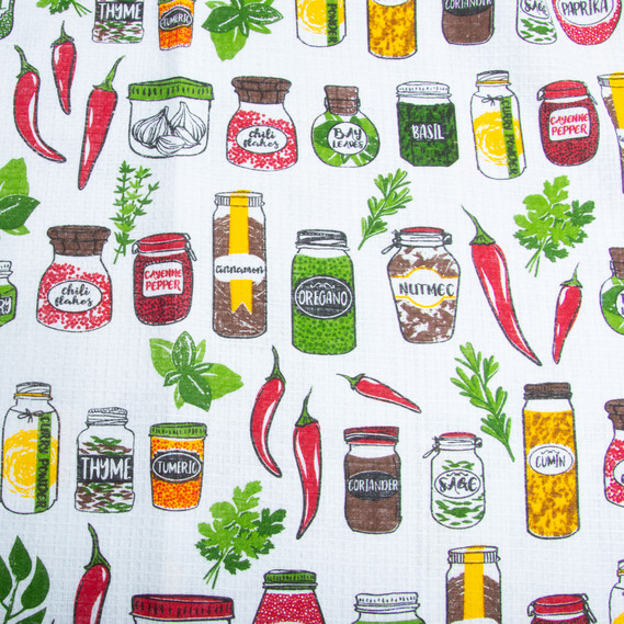 Тканина рушничкова вафельна Спеції біла, фото 2