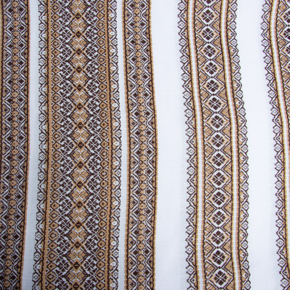 Тканина декоративна Анастасія з орнаментом бежева, етнічний візерунок, фото 3 Тканина декоративна Анастасія з орнаментом бежева, етнічний візерунок, фото 3