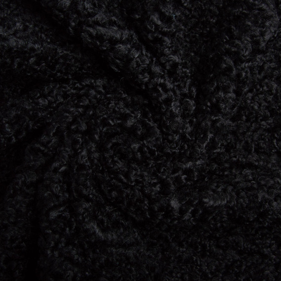 Fabric faux fur Boucle 1001 чорна, фото 1