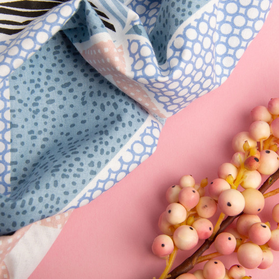 Тканина бязь ранфорс для постільної білизни, бавовна, 130 гр/м2, 240 см 23361 v-11 синій, фото 4