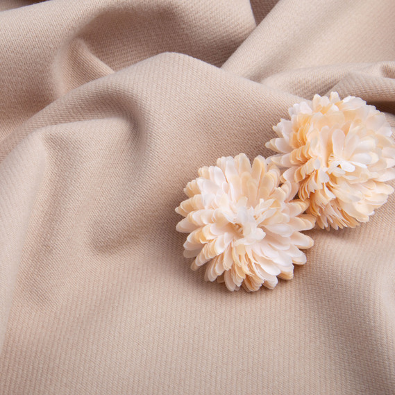 Тканина костюмна однотонна Прато т/беж, фото 4