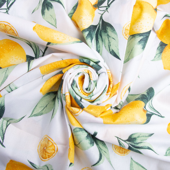 Тканина бязь ранфорс для постільної білизни, бавовна, 130 гр/м2, 240 см 24593 v-4 Лимон, фото 1