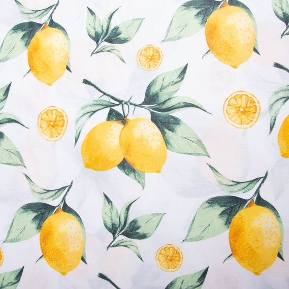 Тканина бязь ранфорс для постільної білизни, бавовна, 130 гр/м2, 240 см 24593 v-4 Лимон, фото 3