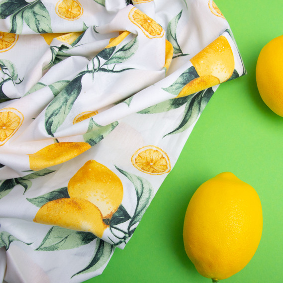 Тканина бязь ранфорс для постільної білизни, бавовна, 130 гр/м2, 240 см 24593 v-4 Лимон, фото 4