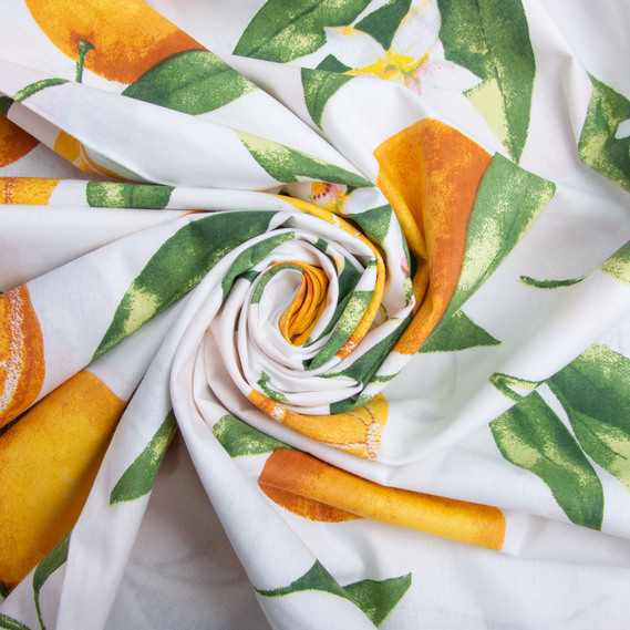 Тканина бязь ранфорс для постільної білизни, бавовна, 130 гр/м2, 240 см 24554 v-1 Апельсин, фото 1