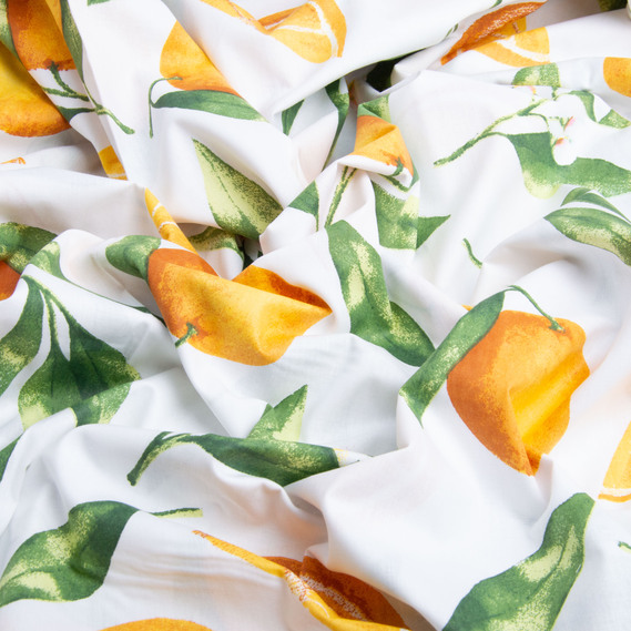 Тканина бязь ранфорс для постільної білизни, бавовна, 130 гр/м2, 240 см 24554 v-1 Апельсин, фото 2