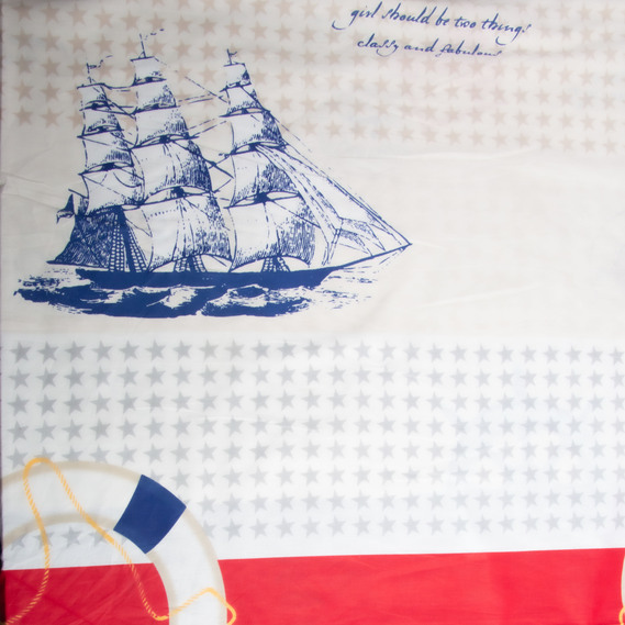 Тканина бязь ранфорс для постільної білизни, бавовна, 130 гр/м2, 240 см 18356 v-2 море, фото 4